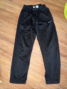 Nike  Black Sweatpants with White Swoosh